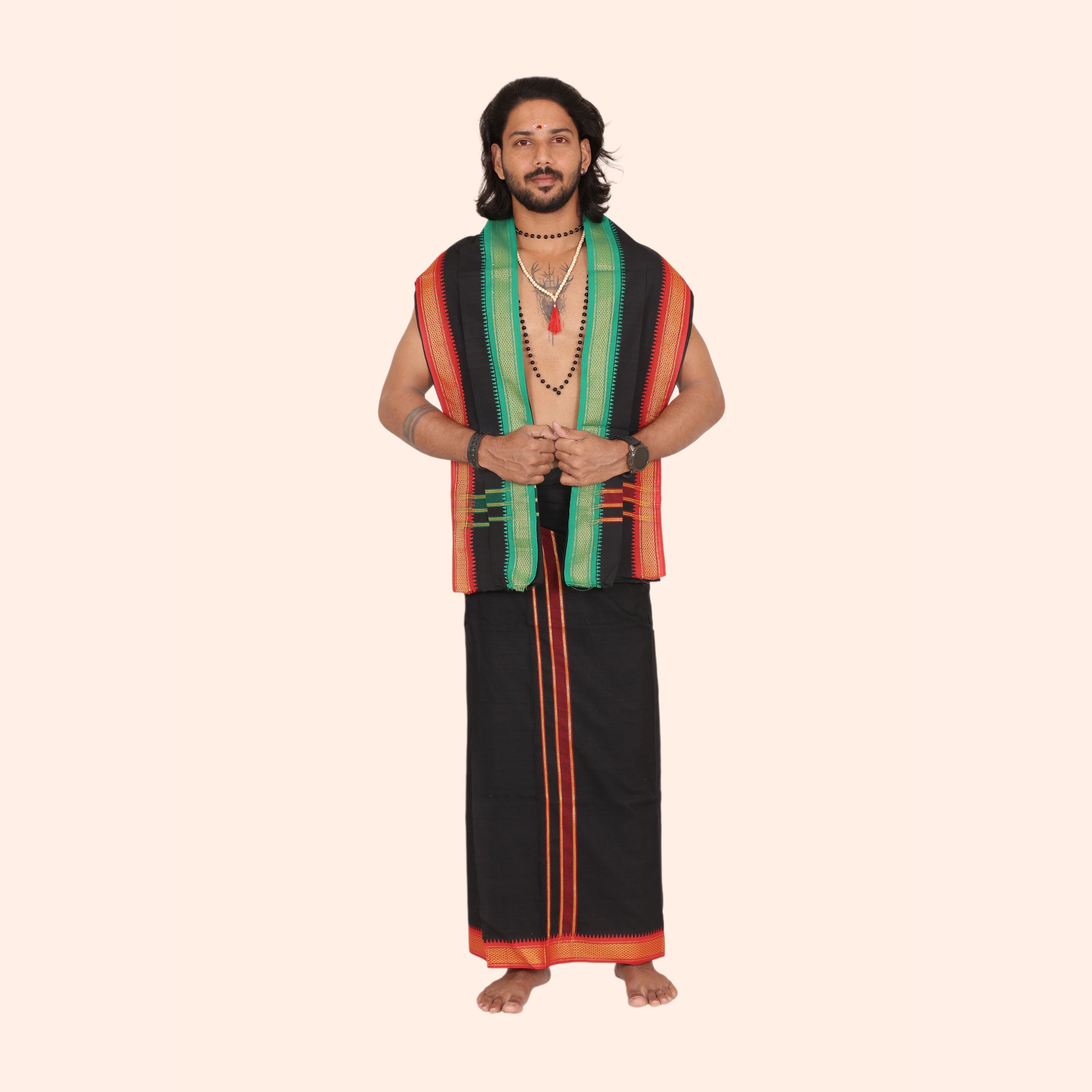 Jari Border Dhoti